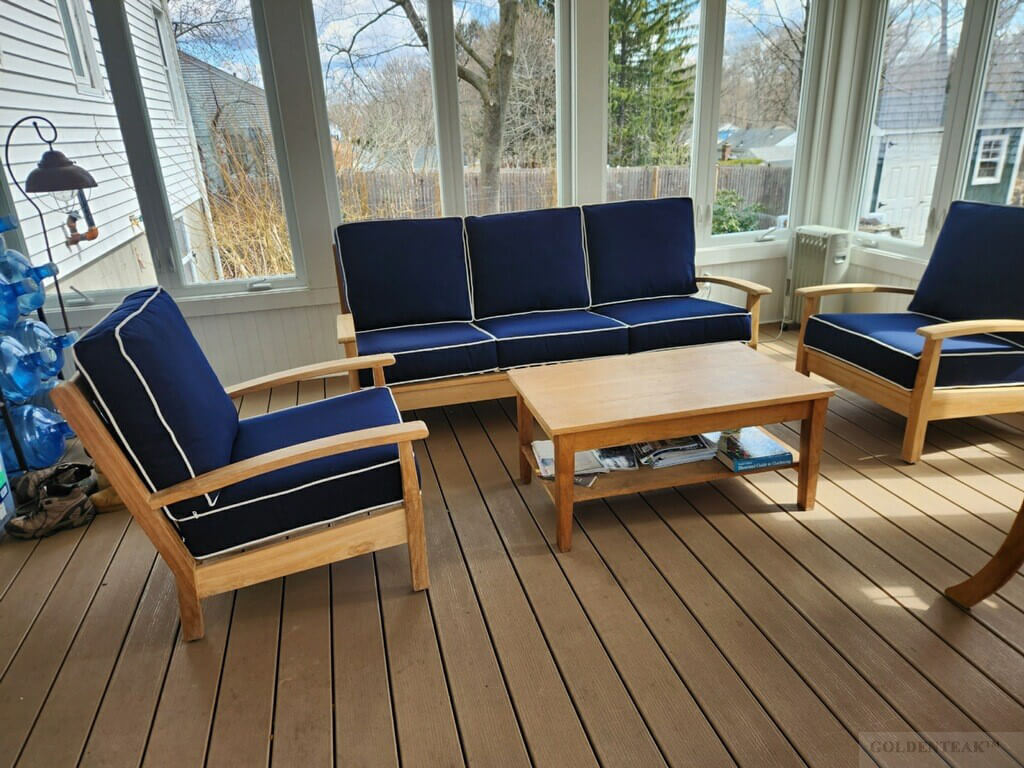 Teak Deep Seating Club Chairs from Goldenteak