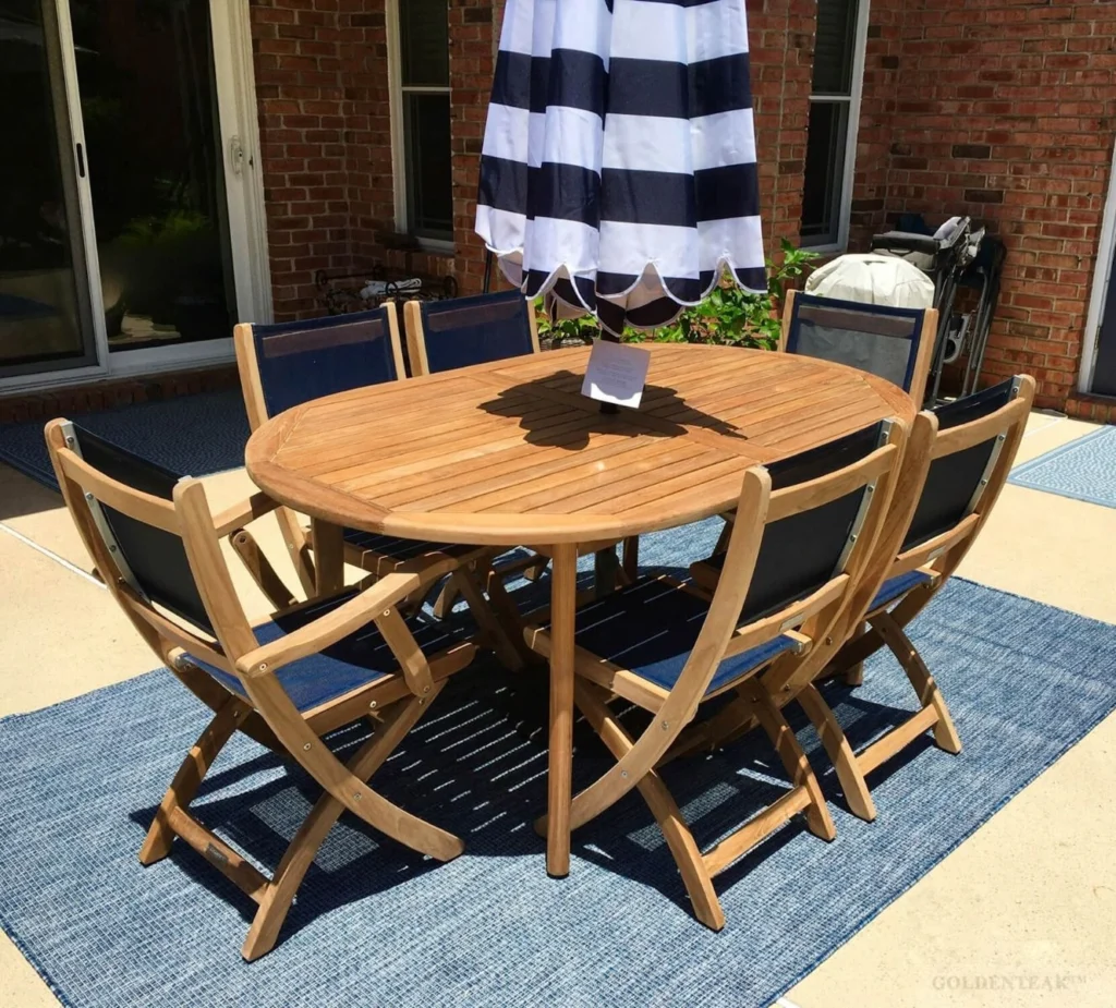 Teak Captiva Oval Dining Table Goldenteak