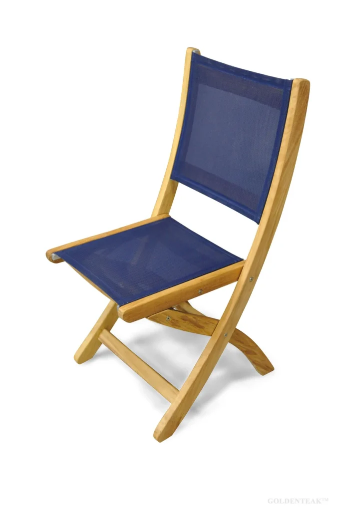 Teak and Sling folding Side Chair Goldenteak