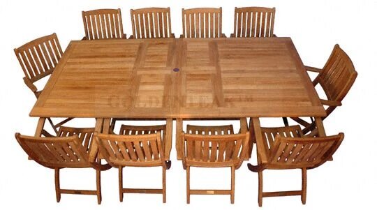 11-Piece Teak Dining Set