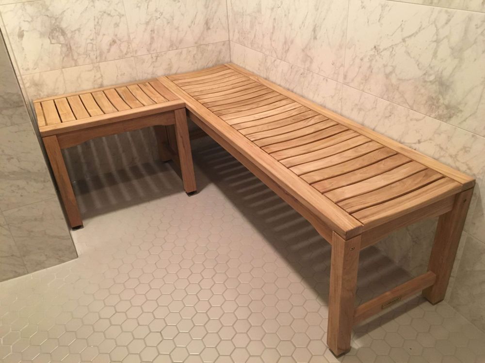 Teak steam shower discount bench