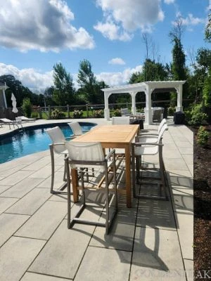 Teak Bar Height Dining Table 72