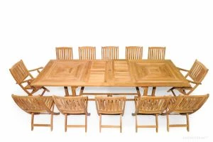 Nantucket Dining Set Seats 12 | Premium Teak