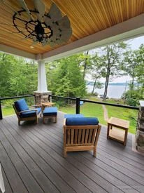 Outdoor Club Chairs Teak with Coffee Table - customer installation Photo Goldenteak