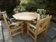 Teak Patio Set Octagon Table, Chippendale Chairs - Goldenteak Customer Photo