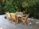Teak Patio Dining Set Extension Table and Teak Folding Chairs - FL- Customer Photo