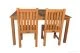 Teak Outdoor Dining Set for 8, Sq Table 60in and 8 Side Chairs