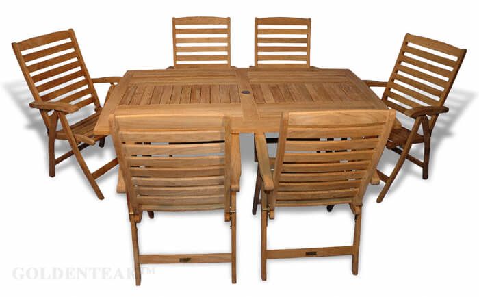 garden reclining dining set