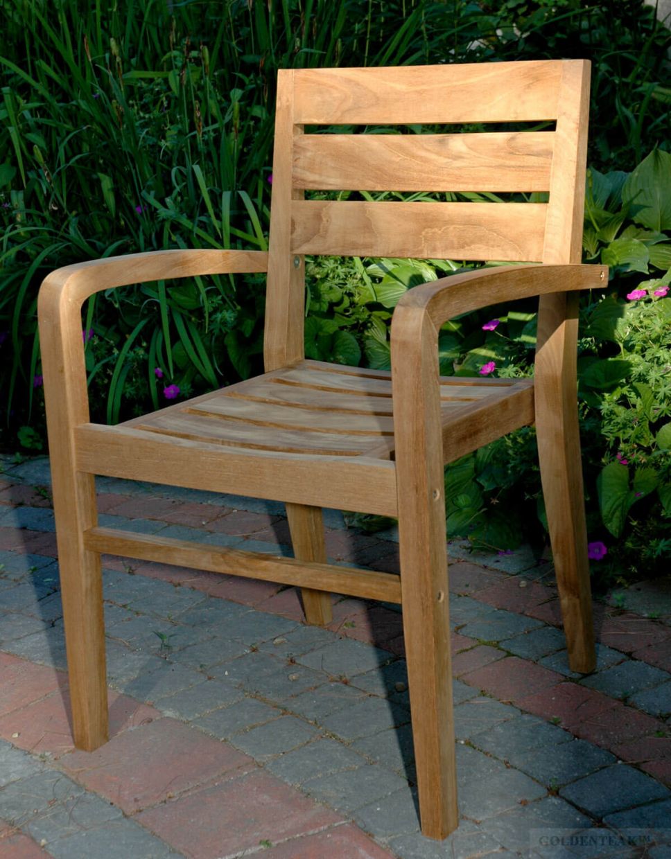 small teak chair