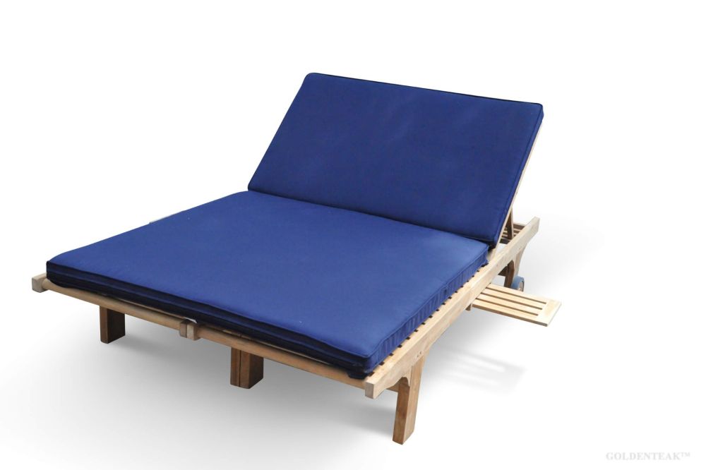 teak double sun lounger